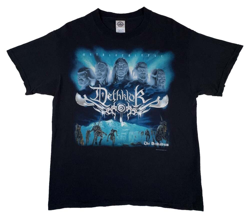 Vintage Dethklok Metalocalypse The Dethalbum T Shirt Mens Medium Black Delta Y2K